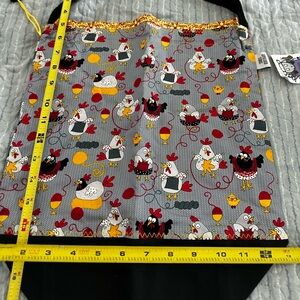 2 Colorful Print Tote Bags. Llamas and camels on one and chickens on the other.